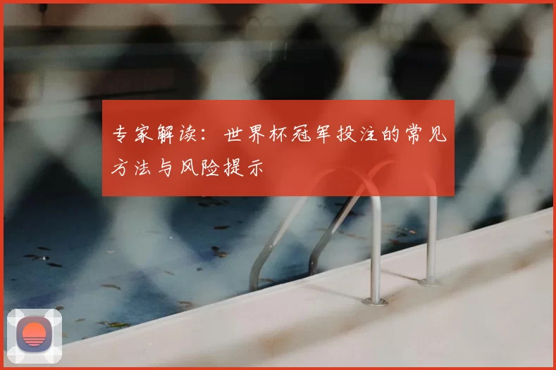专家解读：世界杯冠军投注的常见方法与风险提示