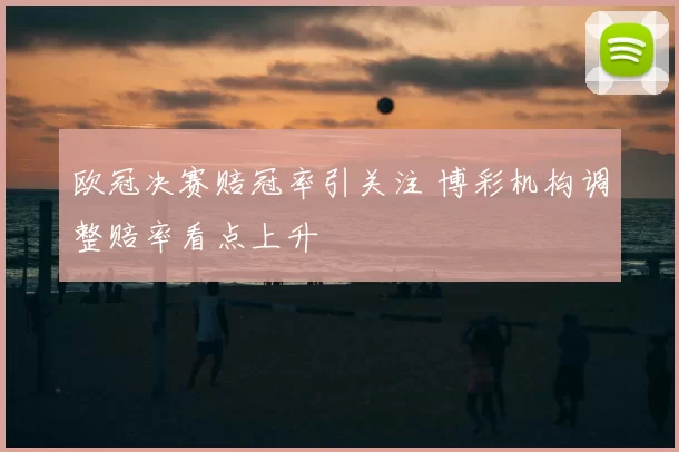 欧冠决赛赔冠率引关注 博彩机构调整赔率看点上升